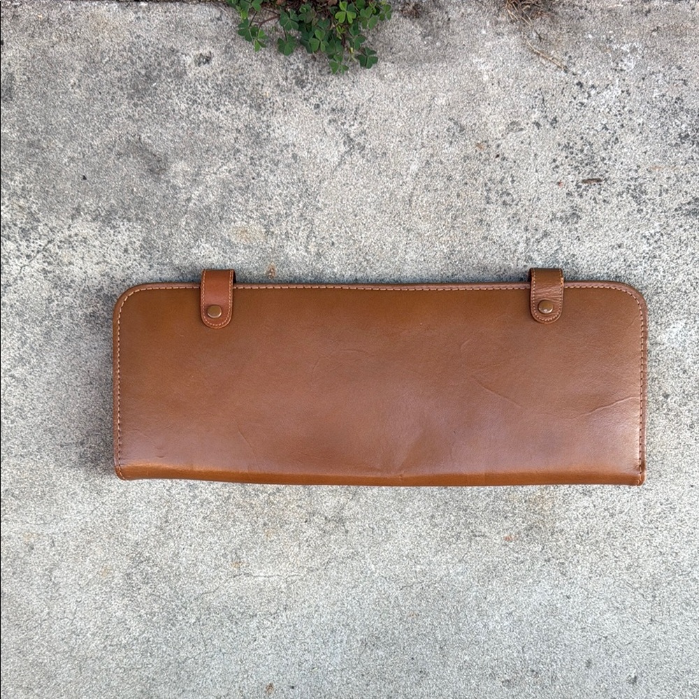 Vintage Brown Leather Men's Tie Holder - Picture 1 of 9